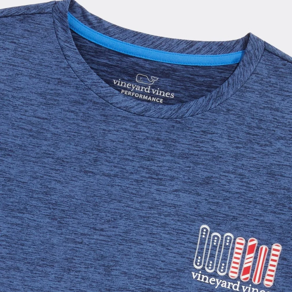 Vineyard Vines USA Snowboards Long-Sleeve Harbor Performance Tee - Picture 4 of 5